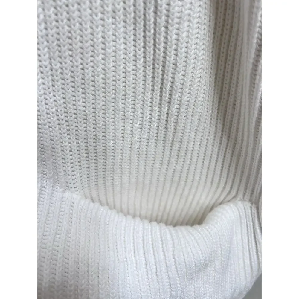 Quince Women Plus Sz 3X 100% Organic Cotton Oversized Open Cardigan Ivory Cream
